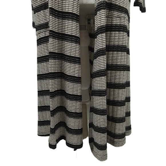 LuLaRoe Striped Open Front Cardigan Sweater Duster Womens Size XS Pockets - Picture 7 of 14